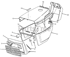 Cub Cadet 1204 (147-610-100) - Cub Cadet Garden Tractor (SN: 756300 - 799999) Hood and Grille
