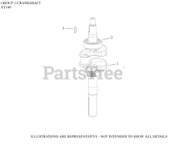 Kohler XT149-0011 - Kohler Courage XT-6 Series Engine, Basic Version, 149cc 01 CrankShaft