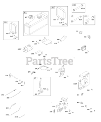 Briggs & Stratton 28D707-1133-E1 - Briggs & Stratton Vertical Engine Controls, Fuel Tank, Springs, Hoses, Fuel Pump