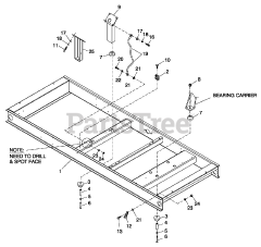 Generac QT04554KNANA - Generac 45kW Home Standby Generator (SN: 4949168 - 4965270) (2008) Mounting Base Cpl C3 (0F3590)