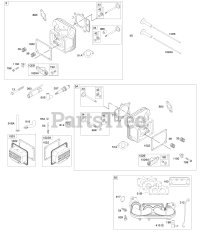 Briggs & Stratton 40H777-2135-G5 - Briggs & Stratton Vertical Engine Cylinder Head, Rocker Arm Cover, Intake Manifold