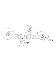 Cub Cadet S7237-KW (53CI8DU8050) - Cub Cadet 72" Tank S Zero-Turn Mower, 37hp Kawasaki Wheel Assembly