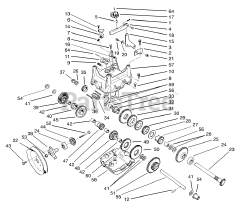 Toro 38559 (1028) - Toro 28" Power Shift Snow Thrower (SN: 240000001 - 240999999) (2004) Traction Gearcase Assembly Part No. 66-8030