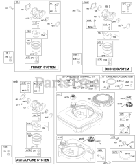 Briggs & Stratton 125K02-0141-E1 - Briggs & Stratton Vertical Engine Carburetor, Fuel Supply