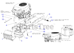 Craftsman 247.204420 (13AQA1ZT099) - Craftsman T8200 Lawn Tractor (2016) Engine Accessories