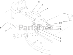 Toro 79301 - Toro 42"/48" Vacuum Bagger for 300 Series Tractors (SN: 310000001 - 310999999) (2010) 48in Deck Component Assembly