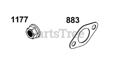 Briggs & Stratton 25T237-0274-H5 - Briggs & Stratton Horizontal Engine Exhaust Group
