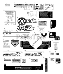 Exmark LZ27DD724 - Exmark 72" Lazer Z XP Zero-Turn Mower, 27hp Briggs & Stratton (SN: 540000 - 599999) (2005)