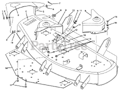 Toro 78230 - Toro 42" Side-Discharge Mower Deck for 260 Series Tractors (SN: 049000001 - 049999999) (1994)