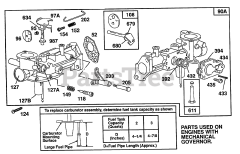 Briggs & Stratton 80232-2375-01 - Briggs & Stratton Horizontal Engine Mech. Gov. Carburetor Assy.
