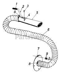 Cub Cadet 204 (290-204-100) - Cub Cadet Hose Attachment Kit (1996) att Hose Attachment Kit