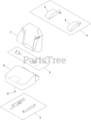 Toro 78928 (6000) - Toro 72" Z Master Zero-Turn Mower, Side-Discharge Deck (SN: 312000001 - 312999999) (2012) SEAT ASSEMBLY NO. 116-0035