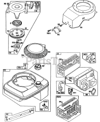Briggs & Stratton 96722-3205-01 - Briggs & Stratton Vertical Engine Fuel, Muffler, Rewind
