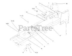 Toro 72062 (264-6) - Toro Yard Tractor (SN: 059000001 - 059000227) (1995) Frame