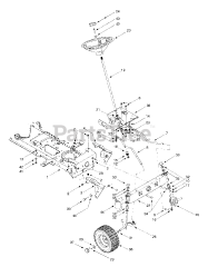 Yard Machines 13AS607H352 - Yard Machines Lawn Tractor (2000) (Walmart) Axle, Front, Steering Assembly, Wheels, Front