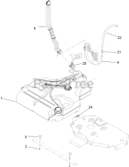 Toro 74925 TE (6000) - Toro 152cm Z Master Zero-Turn Mower, Side-Discharge Deck (SN: 313000001 - 313999999) (2013) FUEL TANK MOUNTING ASSEMBLY