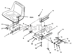 Toro 73420 (416-8) - Toro Garden Tractor (SN: 059000715 - 059999999) (1995) Seat