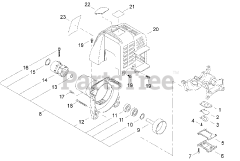 Swisher B 3000 - Swisher Brushcutter Engine Cover, Fan Cover, Reed Valve