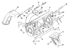 Ariens 932105 (ST 8526 LE) - Ariens 26" Snow Blower, 8.5hp Tecumseh (SN: 000101 & Above) Auger And Chute