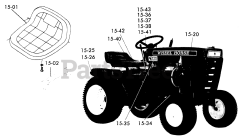 Toro 1-0511 (B-100) - Toro Lawn Tractor (1975)