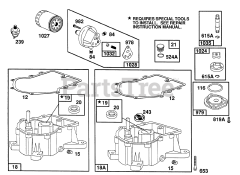 Briggs & Stratton 402707-1244-01 - Briggs & Stratton Vertical Engine Sump Bases,Oil Pump