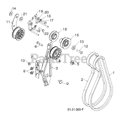 Poulan Pro PP 1150 ES (961980062-02) - Poulan Pro Snow Thrower (2013-08) CHASSIS ENGINE PULLEYS