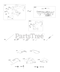 Briggs & Stratton 543777-0110-E1 - Briggs & Stratton Vertical Engine Control Brackets, Springs/Rods, Air Guides