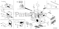Honda GX390 UT2 PA2 (GCBCT) - Honda Engine, Made in Thailand (SN: GCBCT-1000001 - GCBCT-3485996) LABEL@TOOL