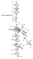 Echo PP-1200 - Echo Pole Saw (Type 1E) Carburetor Type 1E  S/N: 001001_Up