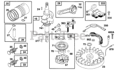 Briggs & Stratton 93902-0133-01 - Briggs & Stratton Vertical Engine CrankShaft,Piston Grp,Elect.