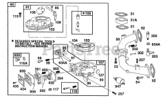 Briggs & Stratton 402707-1244-01 - Briggs & Stratton Vertical Engine Carburetor Assembly,Manifold