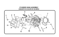PowerStroke PS 903500 D (090079254) - PowerStroke 3500 Watt Generator General Assembly (CYLINDER HEAD ASSEMBLY)