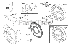Briggs & Stratton 176432-0113-01 - Briggs & Stratton Horizontal Engine Blower Hsg, Flywheels