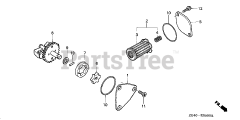 Honda GD320 QAAE (GPB) - Honda Engine, Made in Japan (SN: GPB-1000001 - GPB-1008896) OIL PUMP