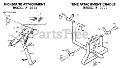 Troy-Bilt 2007 - Troy-Bilt Tine Attachment Cradle