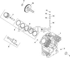 Kohler CH22-76501 - Kohler Command PRO Twin Engine, Basic Version, 22hp, 16.4kW Crankcase Group 2-24-113