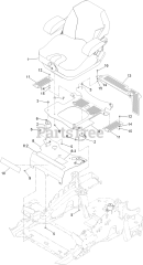 Toro 74925 TE (6000) - Toro 152cm Z Master Zero-Turn Mower, Side-Discharge Deck (SN: 404320000 - 999999999) Seat Mounting Assembly