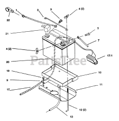 Toro 72062 (264-6) - Toro Yard Tractor (SN: 049000001 - 049999999) (1994) Battery