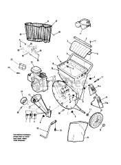 Simplicity 5C (1692203) - Simplicity Chipper Shredder Hopper &amp; Engine Group - Models 5/14 &amp; 8/14