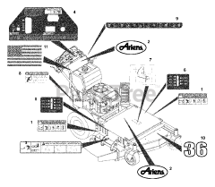 Ariens 988316 (HR1536FXPCE) - Ariens 36" Walk-Behind Mower, 15hp Kawasaki, Hydro (SN: 000101 - 002499)