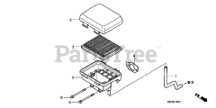 Honda GC160 LA QDE (GCAHA) - Honda Engine, Made in USA (SN: GCAHA-3599750 - GCAHA-9999999) AIR CLEANER