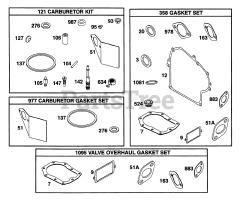 Briggs & Stratton 226432-1006-E2 - Briggs & Stratton Horizontal Engine Kits/Gasket Sets