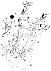 MTD 311-355 - MTD Snow Thrower (1991) Handle And Control