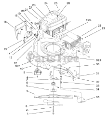Toro 20020 (R-21 S1) - Toro 21" Recycler Walk-Behind Mower (SN: 210000001 - 210999999) (2001) Engine Assembly