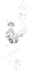 Exmark ARX440GKC24000 - Exmark 24" Stand-On Aerator, Kohler CH440 (SN: 402082300 - 404314158) (2018) Engine Assembly