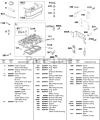 Briggs & Stratton 587447-0205-E2 - Briggs & Stratton Horizontal Engine Rocker Cover, Ignition, Head
