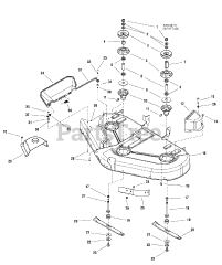 Snapper 1695141 - Snapper 50" Mower Deck 50" Mower Deck - Housing, Arbors &amp; Blades Group