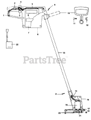 Weed Eater 108 - Weed Eater String Trimmer, Electric TRIMMER ASSEMBLY