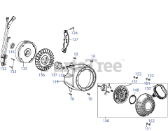 MTD 170-NU - MTD 280cc Engine 170-NU Flywheel &amp; Blower Housing