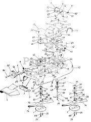MTD 196-803-000 - MTD Mower Deck Assembly Only (1986)